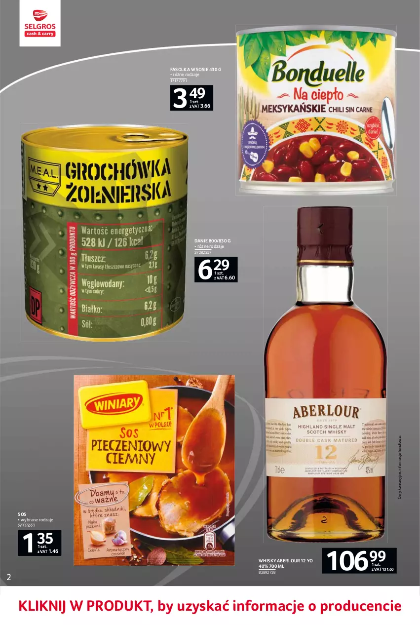 Gazetka promocyjna Selgros - Oferta spożywcza - ważna 10.06 do 23.06.2021 - strona 32 - produkty: Fa, Sos, Whisky