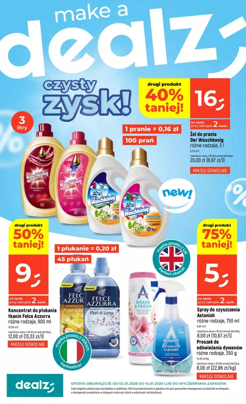 Gazetka promocyjna Dealz - CZYSTY ZYSK - ważna 02.01 do 07.01.2026 - strona 1 - produkty: Dywan, Spray do czyszczenia