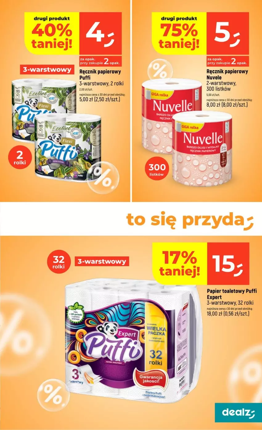 Gazetka promocyjna Dealz - CZYSTY ZYSK - ważna 02.01 do 07.01.2026 - strona 17 - produkty: Fa, LG, Papier, Papier toaletowy, Puf, Ręcznik, Rolki
