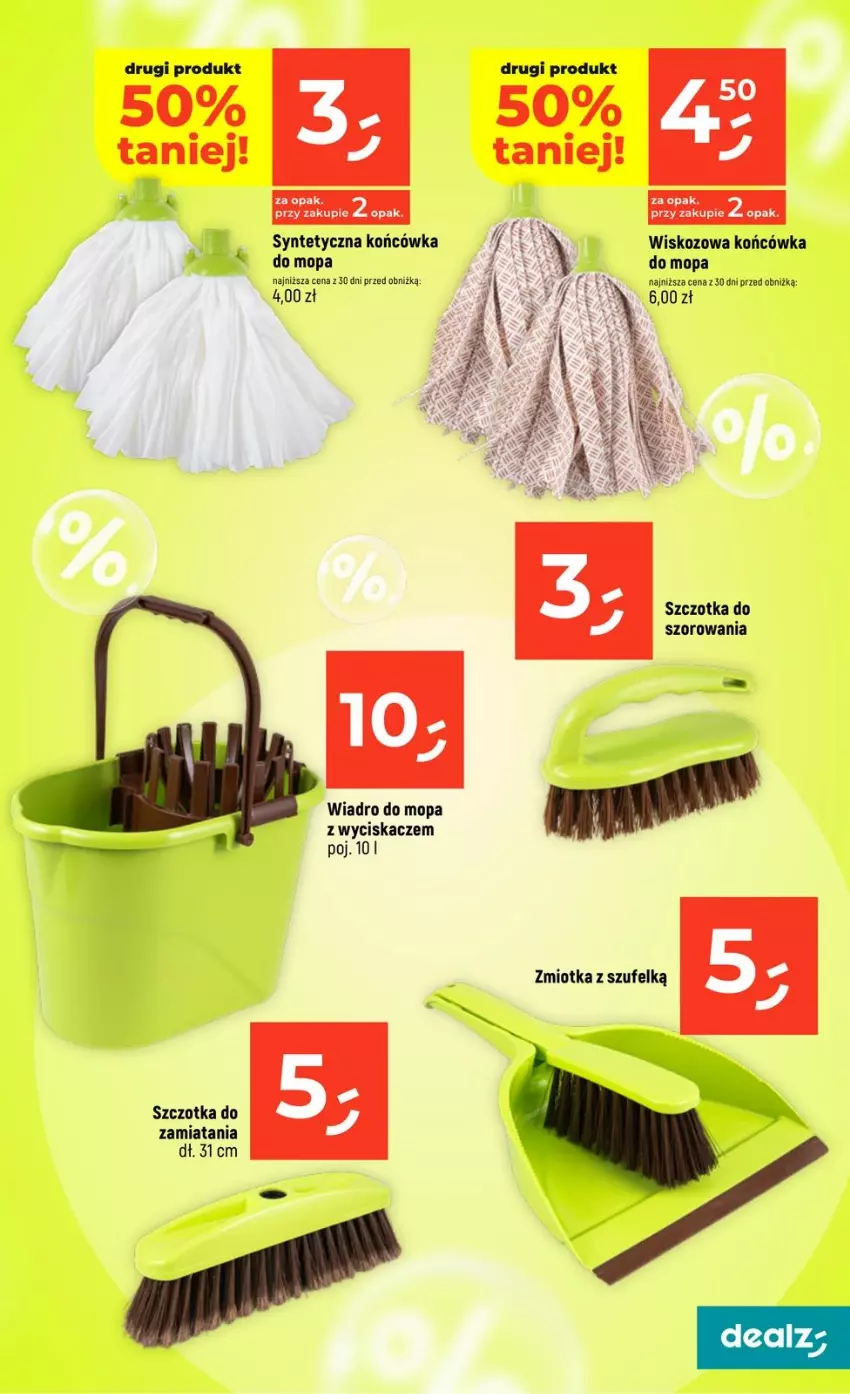 Gazetka promocyjna Dealz - CZYSTY ZYSK - ważna 02.01 do 07.01.2026 - strona 25 - produkty: Mop, Szczotka, Szczotka do szorowania, Wiadro