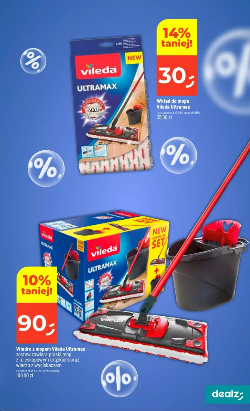 Gazetka promocyjna Dealz - CZYSTY ZYSK - ważna 02.01 do 07.01.2026 - strona 27 - produkty: Mop, Rama, Teleskop, Vileda, Wiadro, Wiadro z wyciskaczem, Wkład do mopa