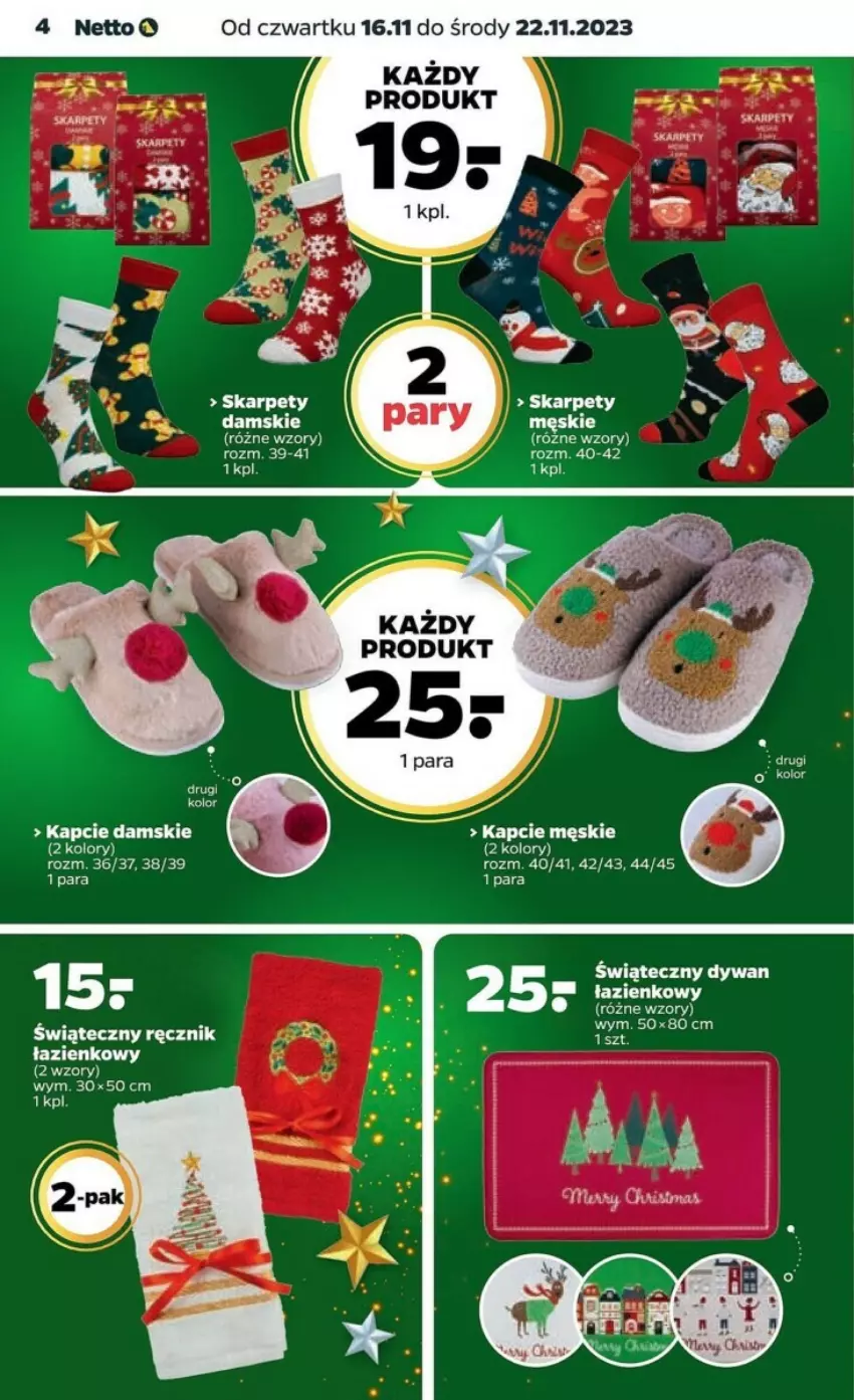 Gazetka promocyjna Netto - ważna 16.11 do 22.11.2023 - strona 5 - produkty: Dywan, Kapcie, Karp, Ręcznik