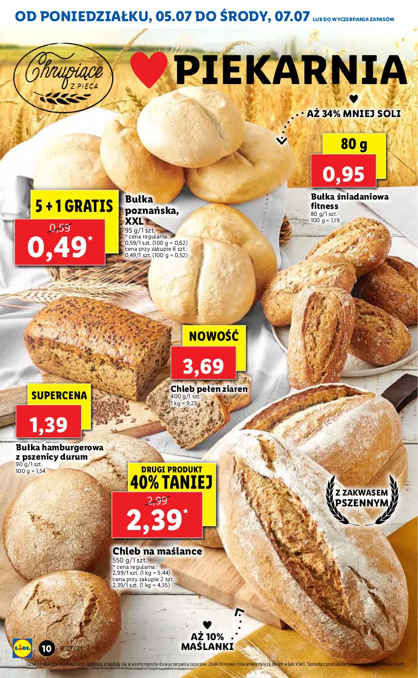 Gazetka promocyjna Lidl - GAZETKA - ważna 05.07 do 07.07.2021 - strona 10 - produkty: Bułka, Bułka hamburger, Burger, Chleb, Danio, Gra, Hamburger, Lanki, Rum