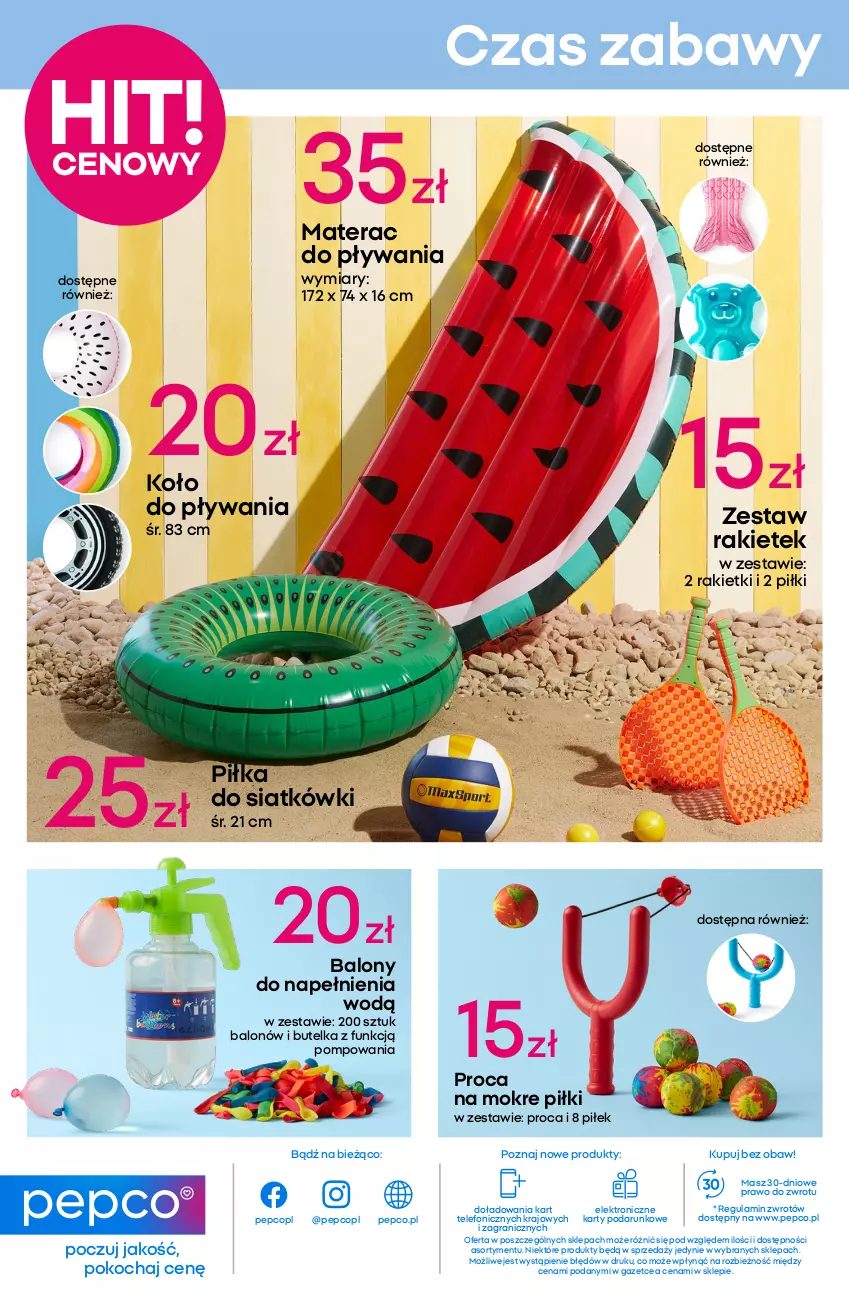 Gazetka promocyjna Pepco - Odzież plażowa - ważna 19.06 do 02.07.2025 - strona 12 - produkty: Balony, Gra, Koc, Materac, Telefon, Tera