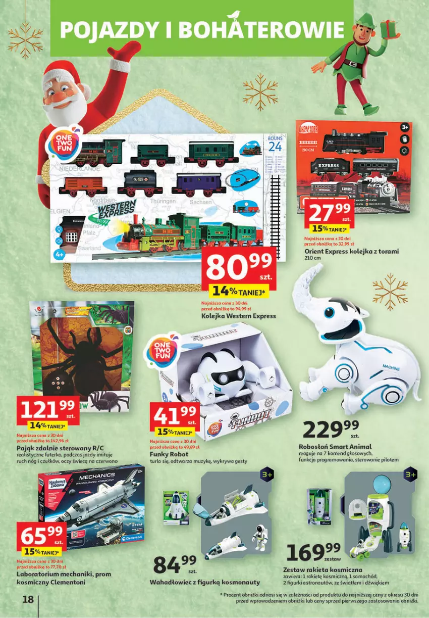 Gazetka promocyjna Auchan - Gazetka Magia Zabawek Hipermarket Auchan - ważna 09.11 do 29.11.2023 - strona 18 - produkty: Gra, Kolejka, Olej, Rakieta, Robot, Samochód