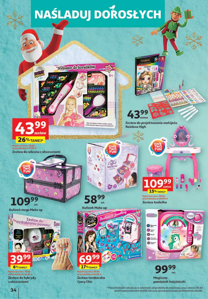 Gazetka promocyjna Auchan - Gazetka Magia Zabawek Hipermarket Auchan - ważna 09.11 do 29.11.2023 - strona 34 - produkty: Crazy Chic, Makijaż, Pamiętnik, Toaletka