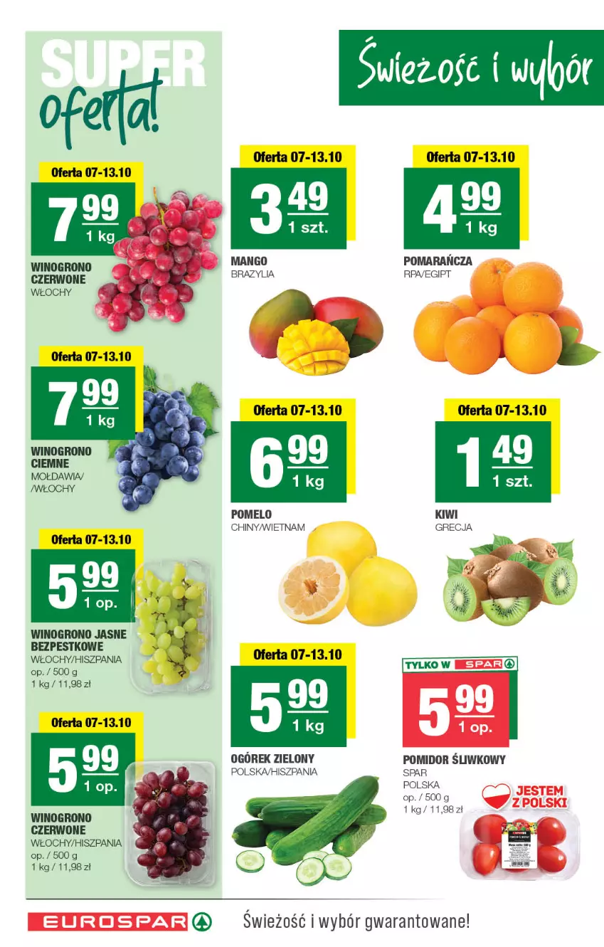 Gazetka promocyjna Spar - EuroSpar - ważna 07.10 do 18.10.2026 - strona 2 - produkty: Kiwi, Mango, Pomelo, Wino