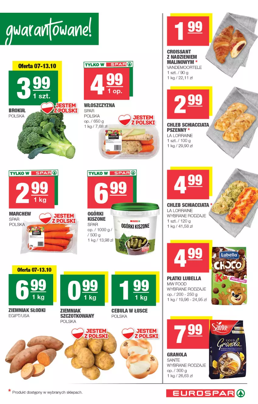 Gazetka promocyjna Spar - EuroSpar - ważna 07.10 do 18.10.2026 - strona 3 - produkty: Bell, Bella, Cebula, Chia, Chleb, Croissant, Gra, Granola, Lubella, Sante