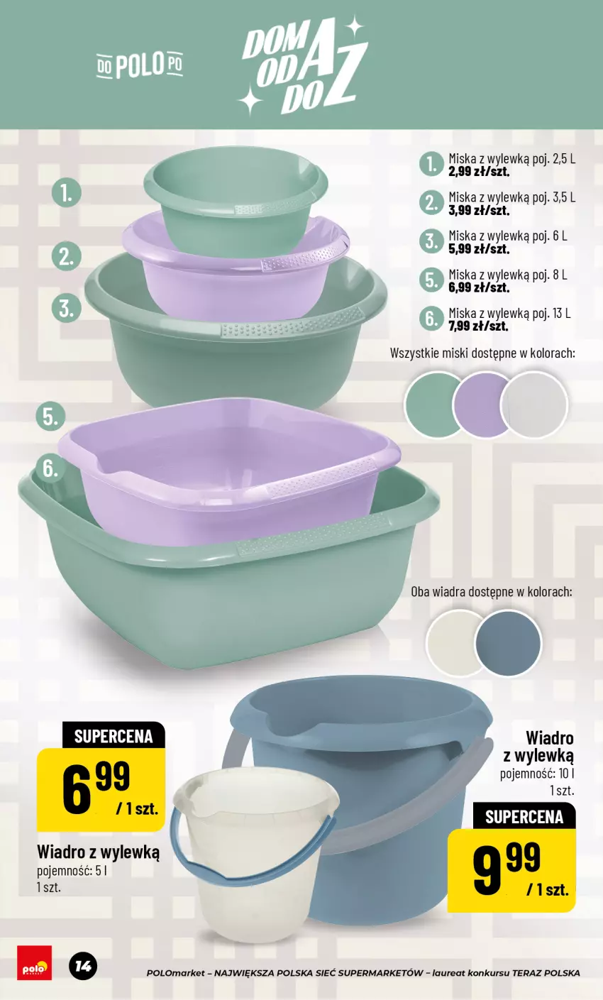 Gazetka promocyjna PoloMarket - Katalog Dom Przetwory - ważna 22.05 do 30.07.2026 - strona 14 - produkty: Laur, Miska, Tera, Wiadro