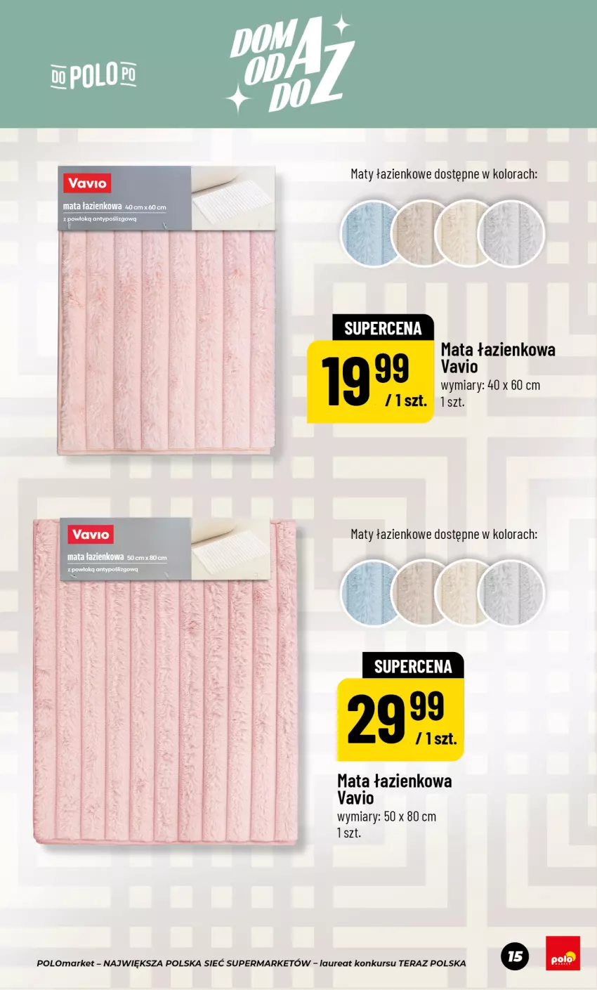 Gazetka promocyjna PoloMarket - Katalog Dom Przetwory - ważna 22.05 do 30.07.2026 - strona 15 - produkty: Laur, Mata łazienkowa, Tera