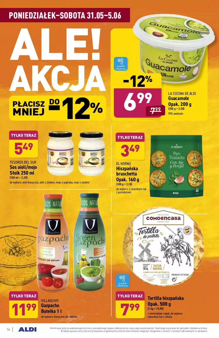 Gazetka promocyjna Aldi - ważna 31.05 do 05.06.2021 - strona 14 - produkty: Amol, Sos, Tera, Tortilla