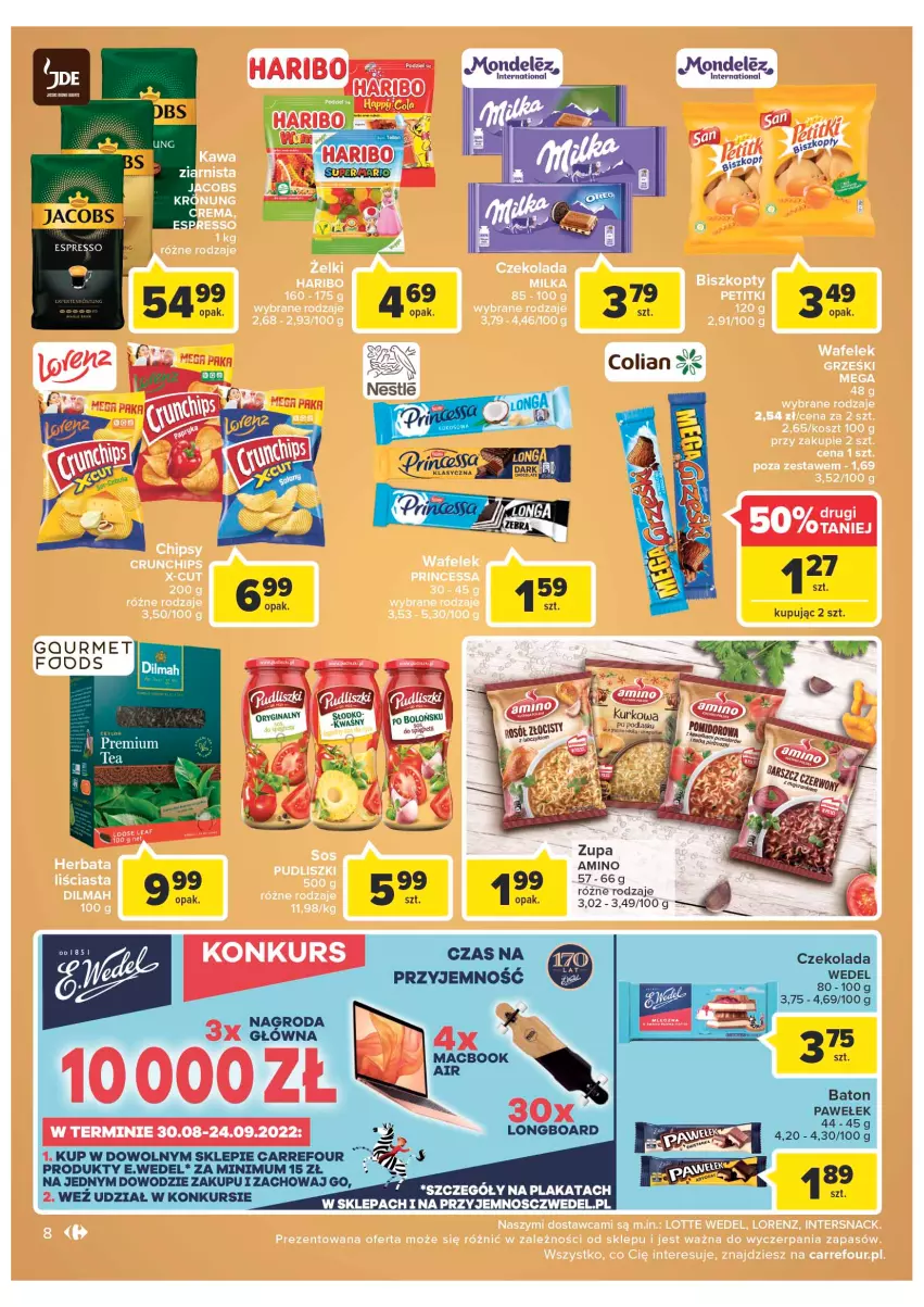 Gazetka promocyjna Carrefour - Gazetka Market - ważna 13.09 do 24.09.2022 - strona 8 - produkty: Baton, Czekolada, Haribo, Zupa