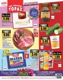 Gazetka promocyjna Topaz - Gazetka - Gazetka - ważna od 13.03 do 13.03.2024 - strona 1 - produkty: Top, Szynka wieprzowa, Szynka, Waga, Masło, Merci, Mleko