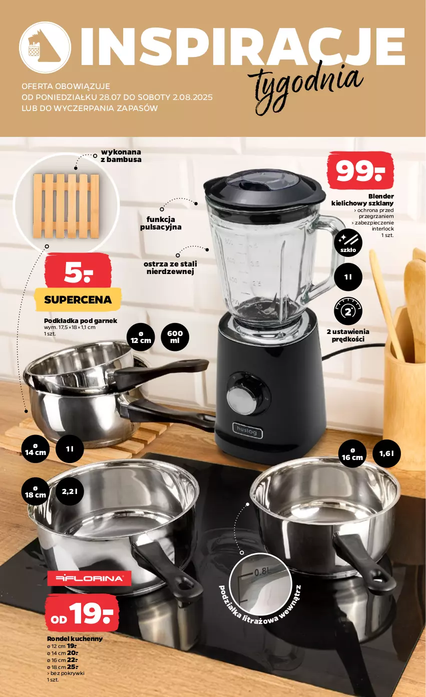 Gazetka promocyjna Netto - Od Poniedziałku Przemysłowa - ważna 28.07 do 02.08.2025 - strona 2 - produkty: Blender, Garnek, Piec, Podkład, Podkładka, Rondel