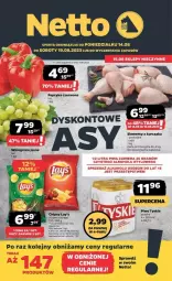Gazetka promocyjna Netto - Gazetka - ważna od 20.08 do 20.08.2023 - strona 1 - produkty: Piwo, Kurczak, Papryka czerwona, Papryka, Chipsy, Tyskie, Wino, Olej, Fa