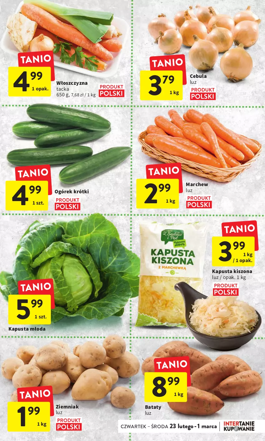 Gazetka promocyjna Intermarche - Gazetka Intermarche - ważna 23.02 do 01.03.2023 - strona 13 - produkty: Cebula, Ogórek