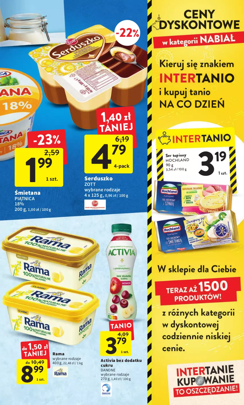 Gazetka promocyjna Intermarche - Gazetka Intermarche - ważna 23.02 do 01.03.2023 - strona 23 - produkty: Activia, Danone, Piątnica, Rama, Ser, Ser topiony, Top, Zott