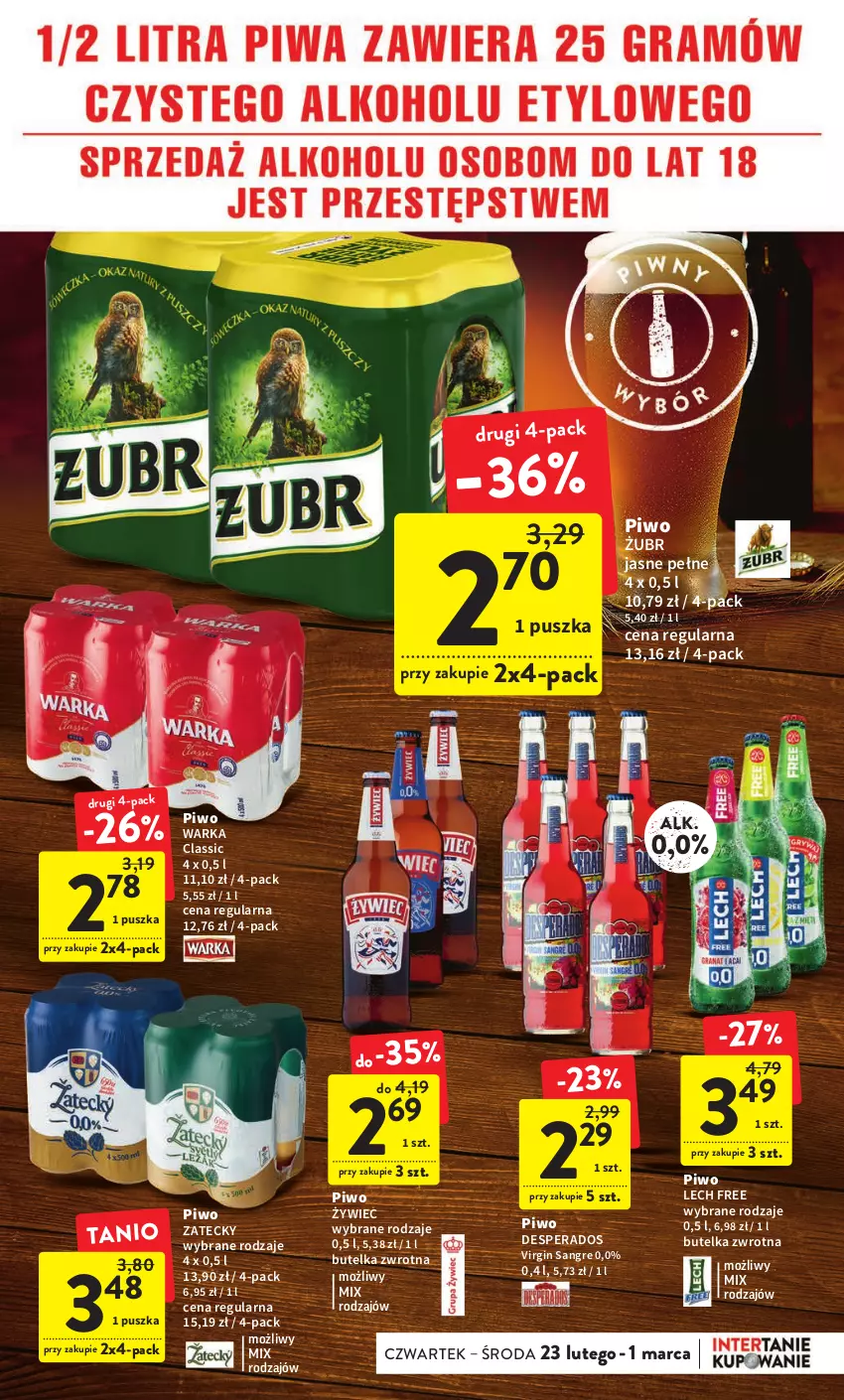 Gazetka promocyjna Intermarche - Gazetka Intermarche - ważna 23.02 do 01.03.2023 - strona 31 - produkty: Desperados, Gin, Piwo, Warka