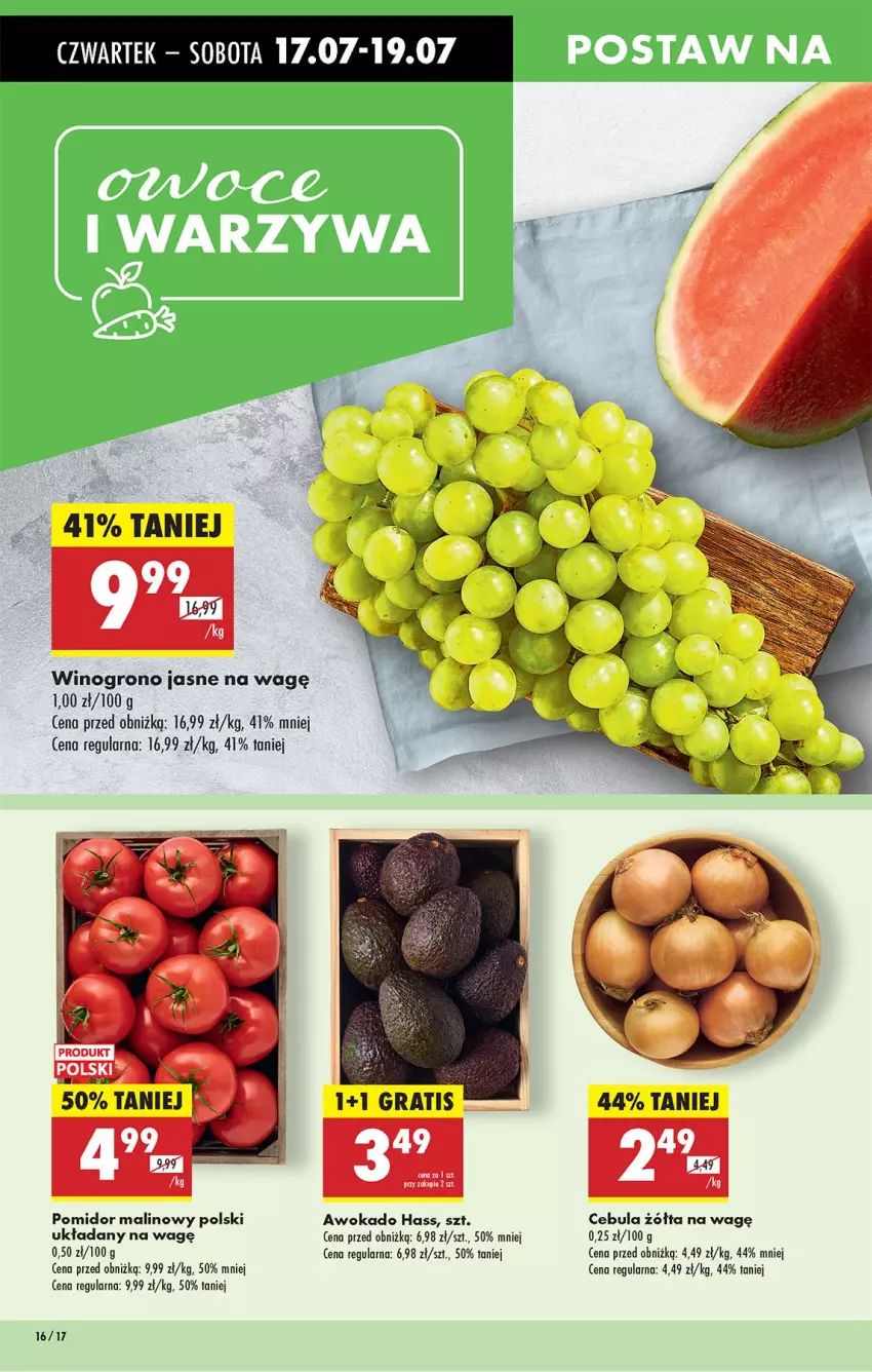 Gazetka promocyjna Biedronka - Od Czwartku - ważna 17.07 do 23.07.2025 - strona 18 - produkty: Cebula, Gra, Pomidor malinowy, Wino