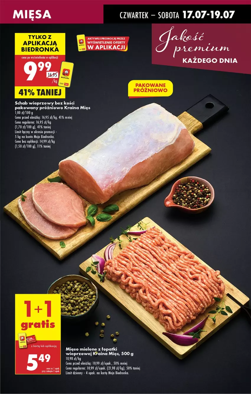 Gazetka promocyjna Biedronka - Od Czwartku - ważna 17.07 do 23.07.2025 - strona 25 - produkty: Mięso, Mięso mielone, Mięso mielone z łopatki wieprzowej, Schab wieprzowy