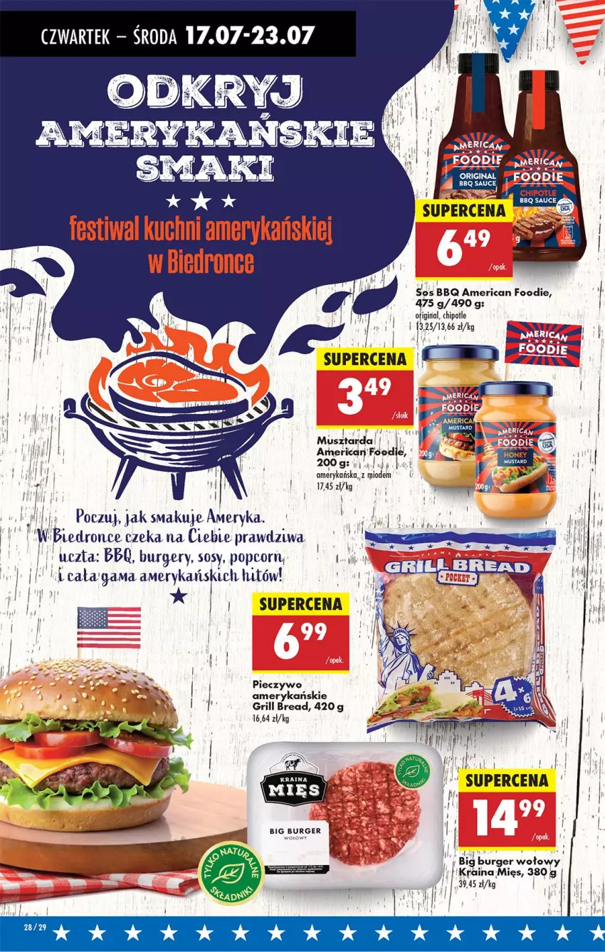 Gazetka promocyjna Biedronka - Od Czwartku - ważna 17.07 do 23.07.2025 - strona 34 - produkty: BIC, Burger, Figi, Gin, Grill, Mus, Musztarda, Piec, Pieczywo, Sos
