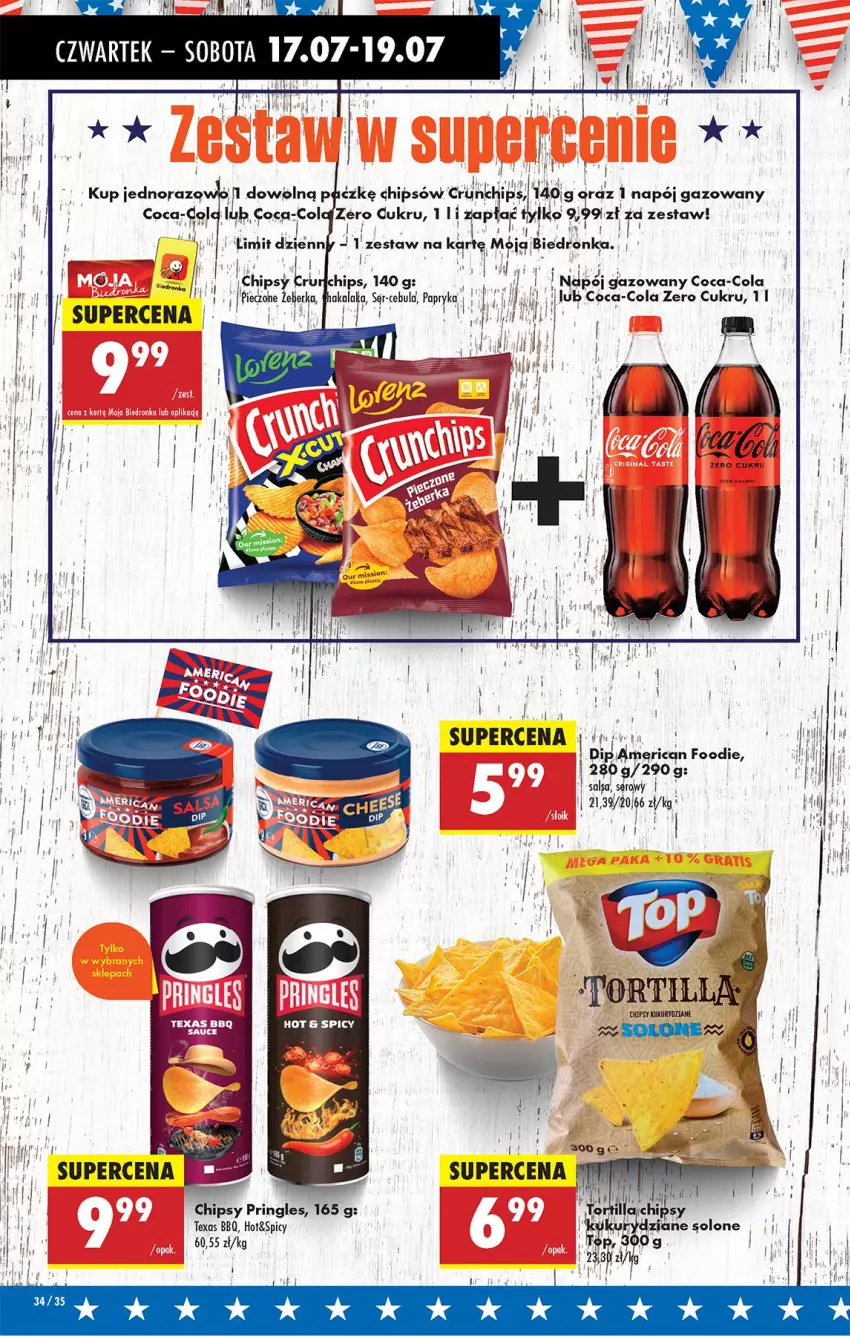Gazetka promocyjna Biedronka - Od Czwartku - ważna 17.07 do 23.07.2025 - strona 40 - produkty: Cebula, Coca-Cola, Fa, Napój, Napój gazowany, Papryka, Pringles, Ser