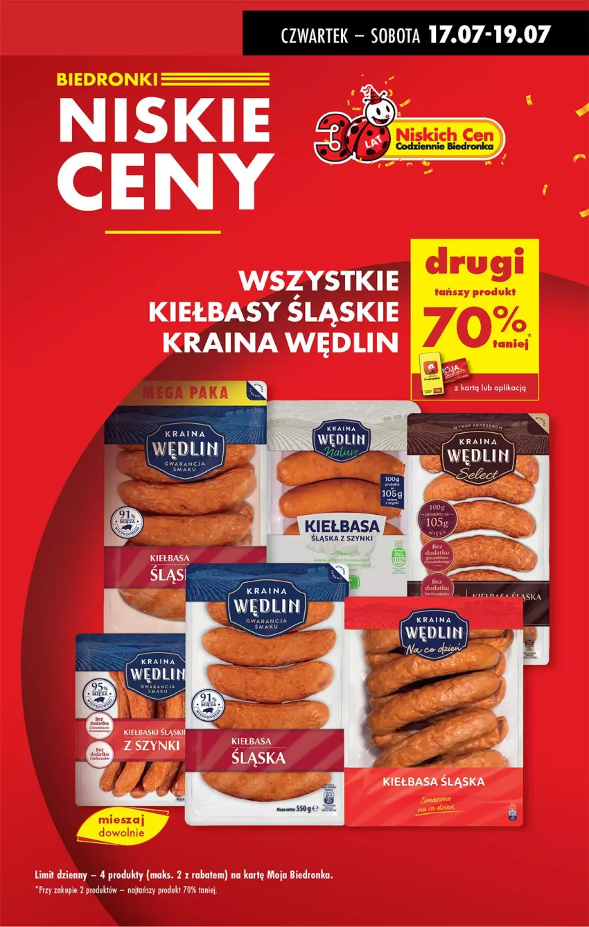 Gazetka promocyjna Biedronka - Od Czwartku - ważna 17.07 do 23.07.2025 - strona 7 - produkty: Kiełbasa, Kiełbasa śląska