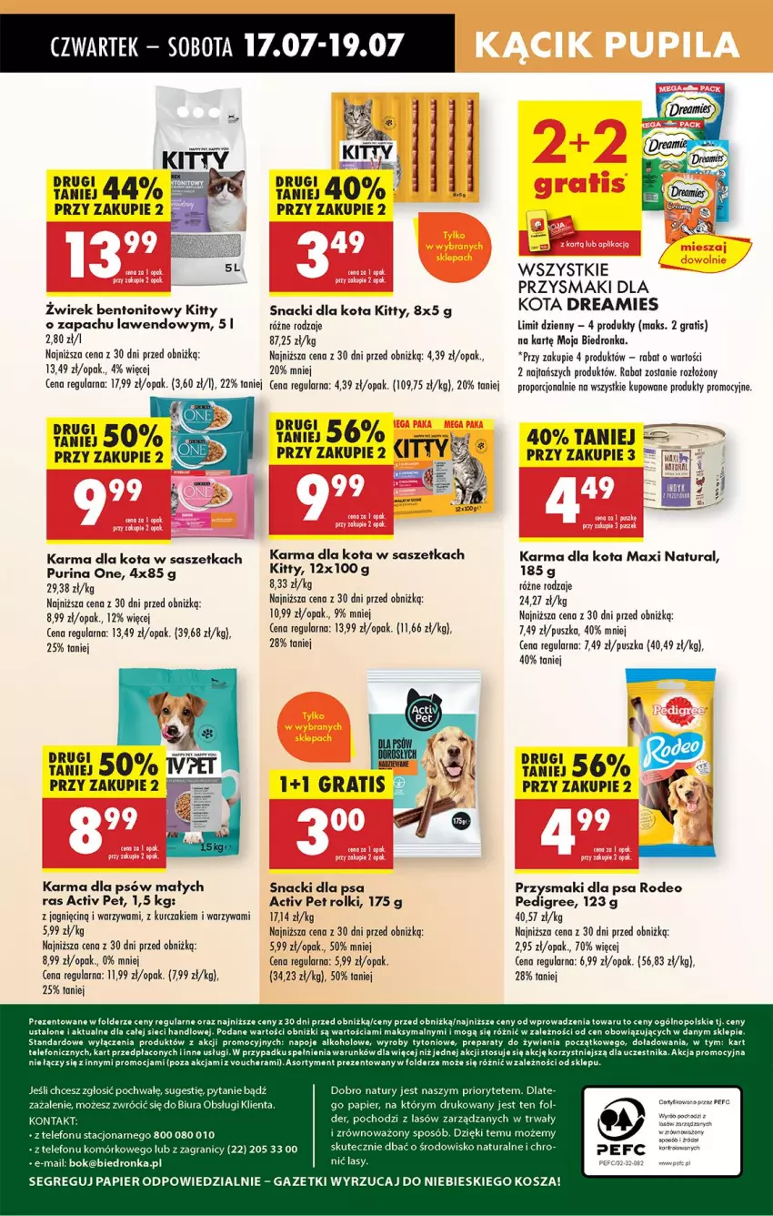 Gazetka promocyjna Biedronka - Od Czwartku - ważna 17.07 do 23.07.2025 - strona 73 - produkty: Fa, Gra, Kawa, Kosz, Kurczak, Napoje, Papier, Pedigree, Por, Przysmaki, Pur, Purina, Rolki, Telefon, Toyo, Warzywa