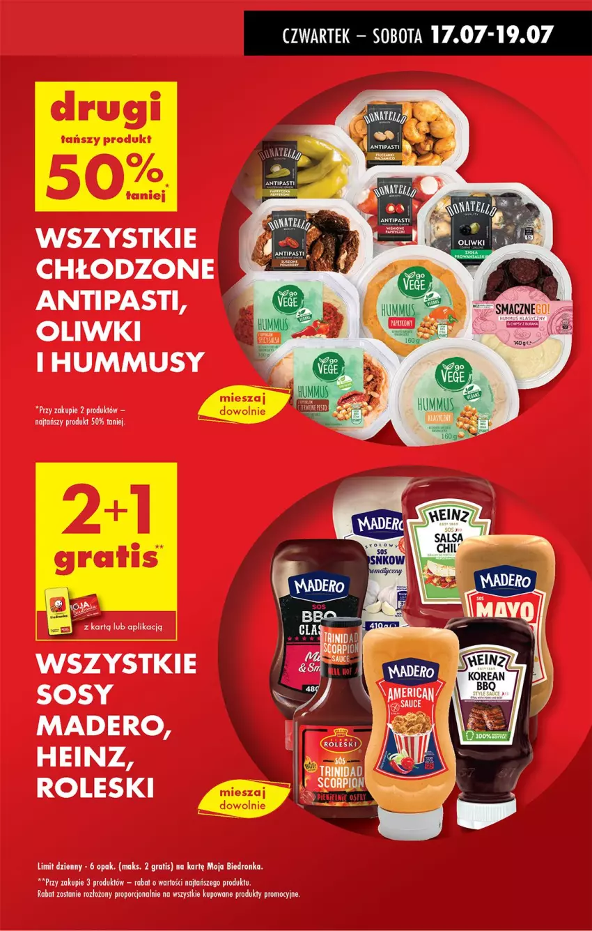 Gazetka promocyjna Biedronka - Od Czwartku - ważna 17.07 do 23.07.2025 - strona 9 - produkty: Heinz, Hummus, Mus, Oliwki, Por, Sos