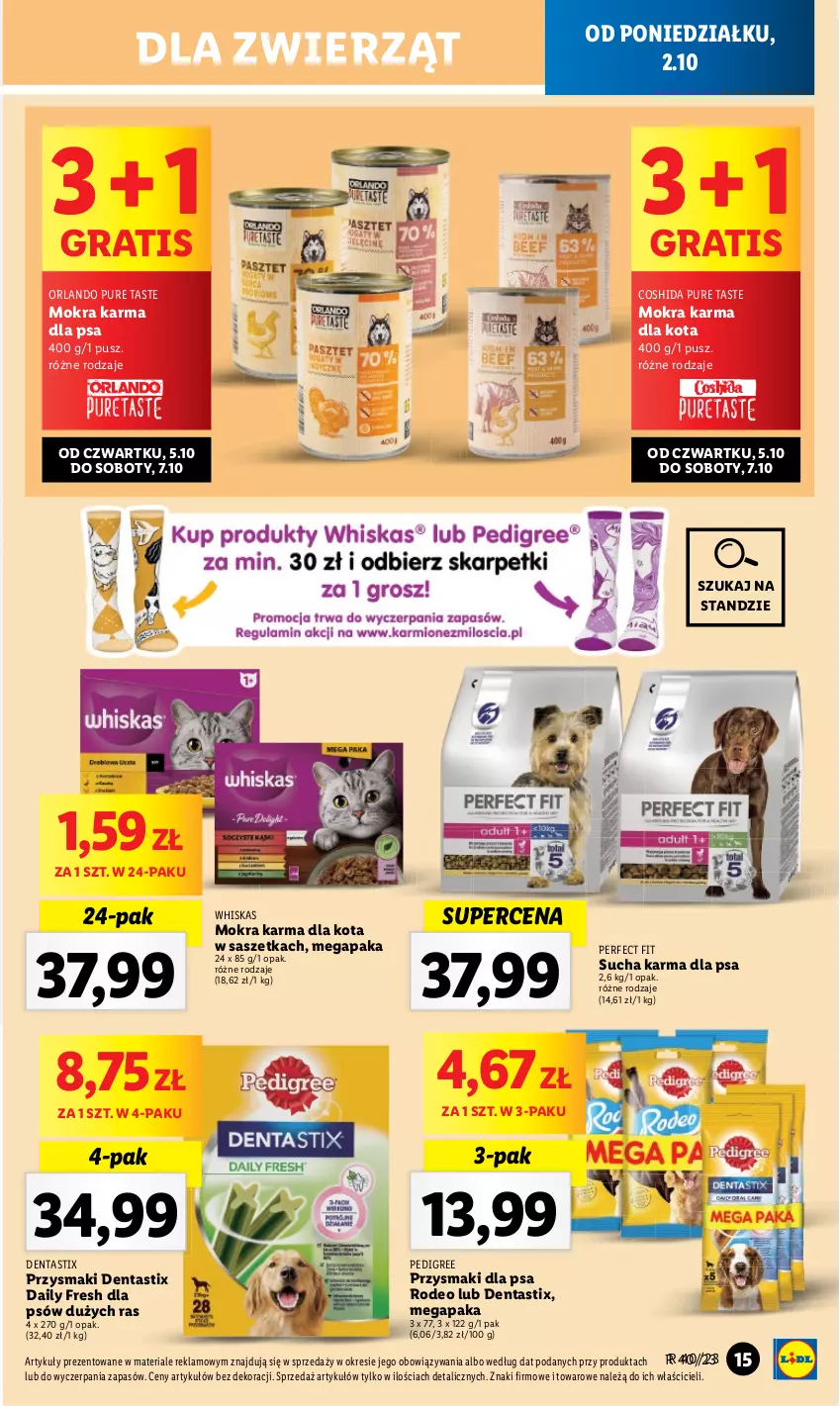 Gazetka promocyjna Lidl - GAZETKA - ważna 02.10 do 07.10.2023 - strona 19 - produkty: Pedigree, Pur, Whiskas