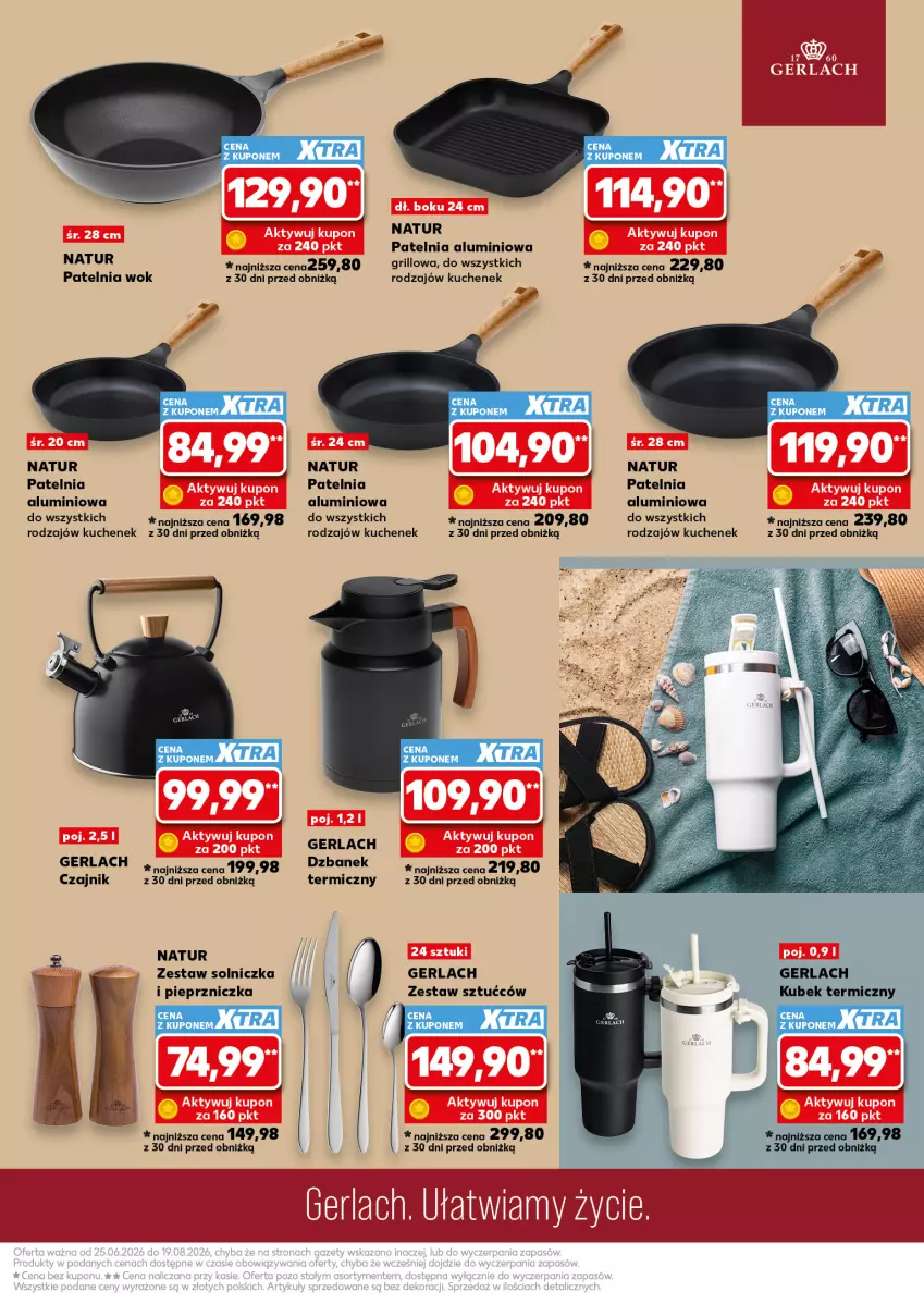 Gazetka promocyjna Kaufland - Kaufland - ważna 25.06 do 08.07.2026 - strona 13 - produkty: Czajnik, Dzbanek, Grill, Kubek, Kubek termiczny, Patelnia, Pieprz, Pieprzniczka, Solniczka, Zestaw sztućców, Znicz
