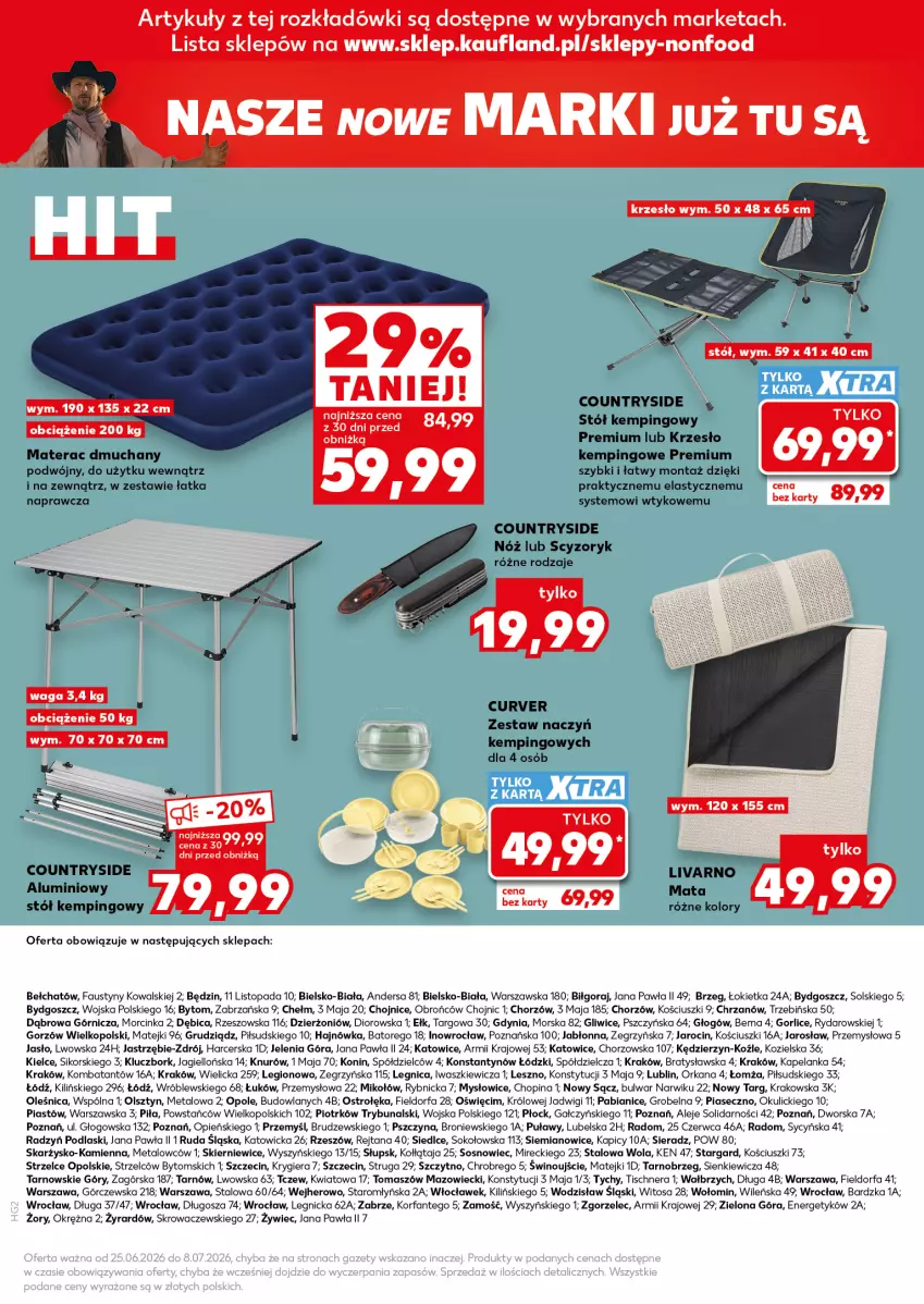 Gazetka promocyjna Kaufland - Kaufland - ważna 25.06 do 08.07.2026 - strona 17 - produkty: BIC, Chrzan, Dior, Fa, Inka, Ivar, Krzesło, Materac, Materac dmuchany, Orka, Piast, Podlaski, Sok, Sos, Stół, Tera, Top, Wino
