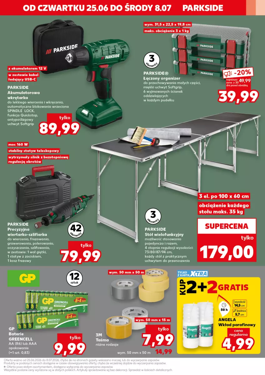 Gazetka promocyjna Kaufland - Kaufland - ważna 25.06 do 08.07.2026 - strona 7 - produkty: Akumulator, Gra, Kosz, Organizer, Parkside, Sok, Stół, Tarka, Teleskop, Top, Wkręt, Wkrętarka