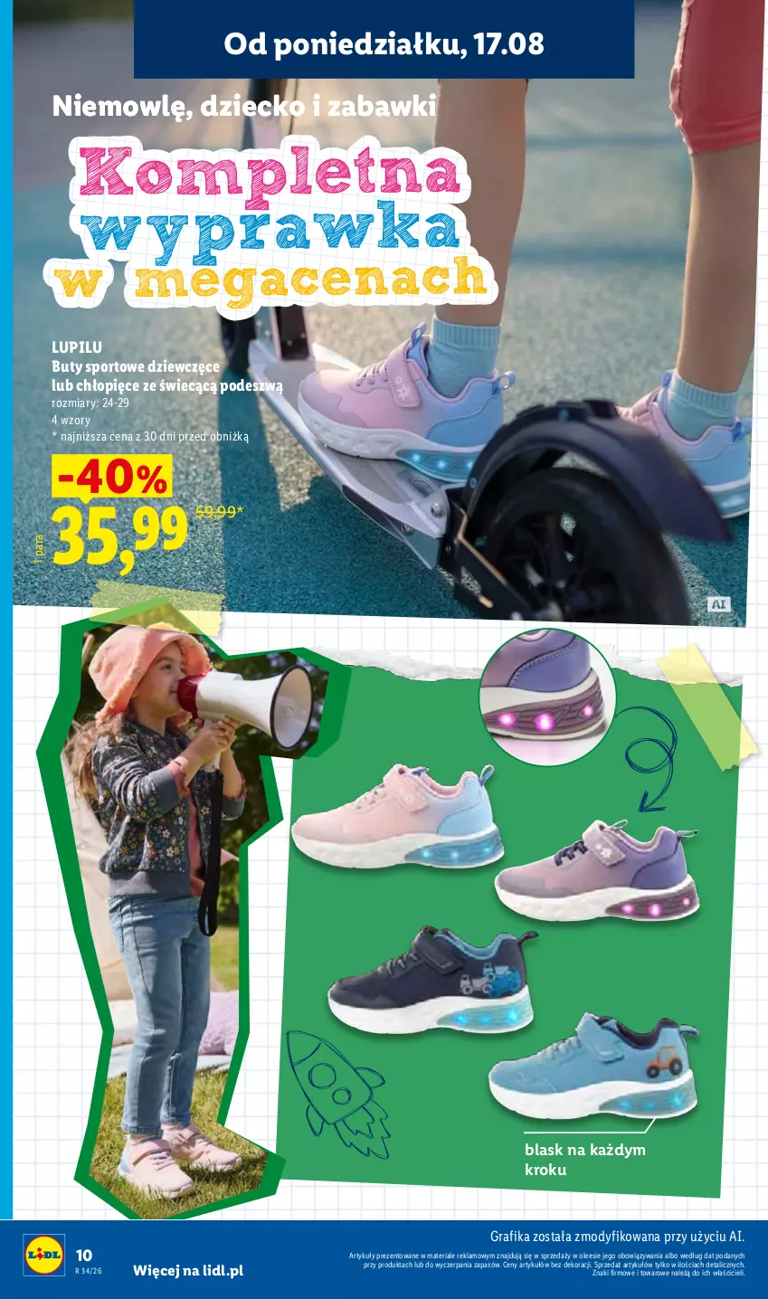 Gazetka promocyjna Lidl - Gazetka ważna od 17.08. do 22.08. - ważna 17.08 do 22.08.2026 - strona 10 - produkty: Buty, Gra, Grafika, Por, Sport