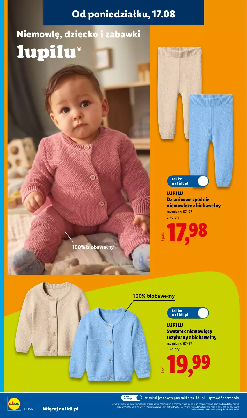 Gazetka promocyjna Lidl - Gazetka ważna od 17.08. do 22.08. - ważna 17.08 do 22.08.2026 - strona 16 - produkty: Spodnie, Sweter