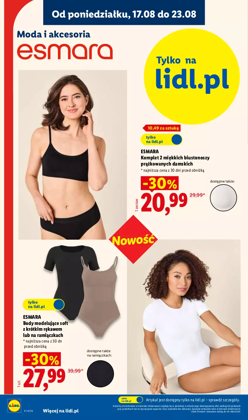 Gazetka promocyjna Lidl - Gazetka ważna od 17.08. do 22.08. - ważna 17.08 do 22.08.2026 - strona 24 - produkty: Biustonosz, Body, Moda