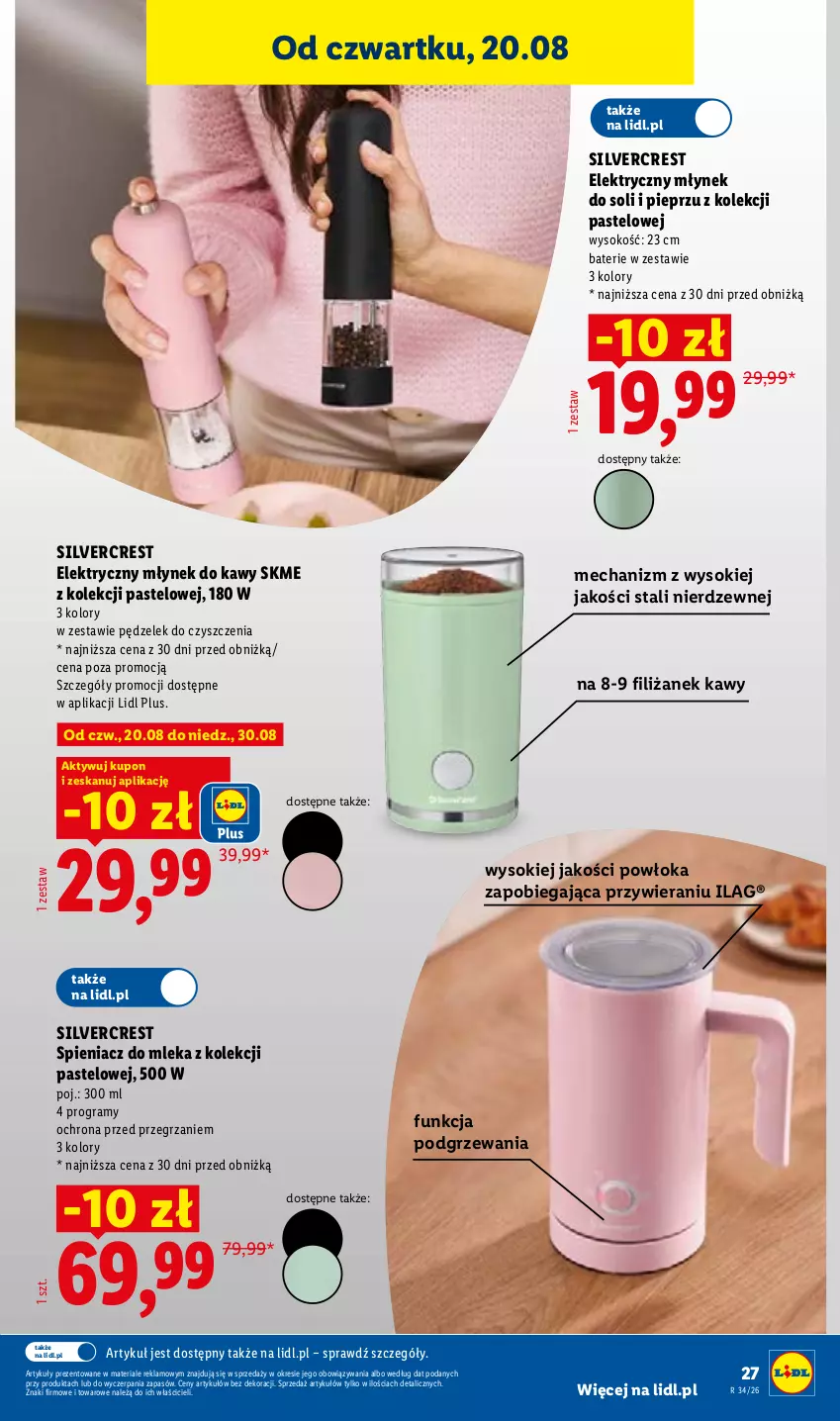 Gazetka promocyjna Lidl - Gazetka ważna od 17.08. do 22.08. - ważna 17.08 do 22.08.2026 - strona 39 - produkty: Gra, Młynek, Młynek do kawy, Pieprz, Silvercrest, Sok