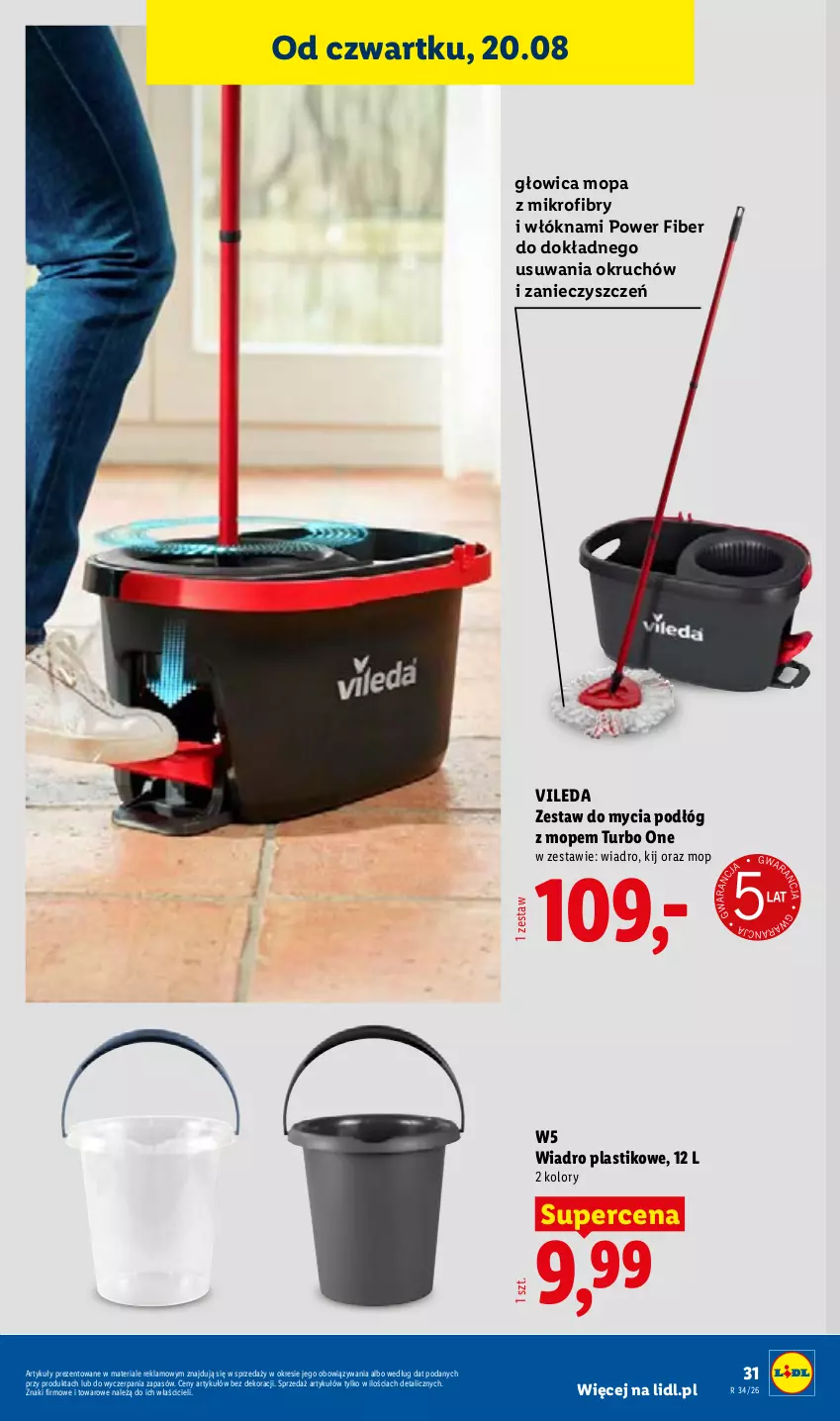 Gazetka promocyjna Lidl - Gazetka ważna od 17.08. do 22.08. - ważna 17.08 do 22.08.2026 - strona 43 - produkty: Mop, Vileda, Wiadro