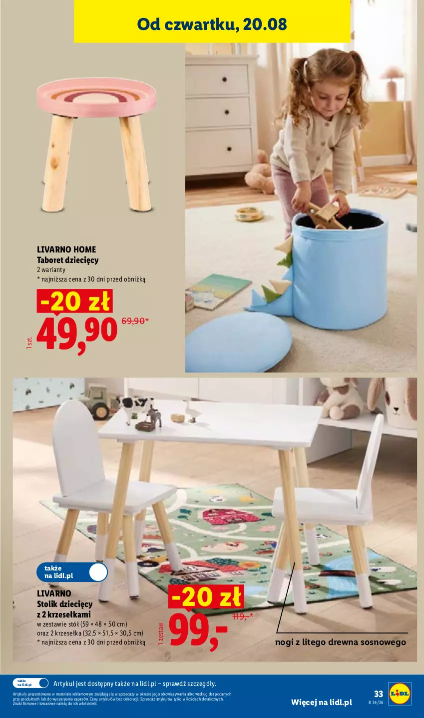 Gazetka promocyjna Lidl - Gazetka ważna od 17.08. do 22.08. - ważna 17.08 do 22.08.2026 - strona 45 - produkty: Dzieci, Ivar, Sos, Stół, Stolik, Taboret