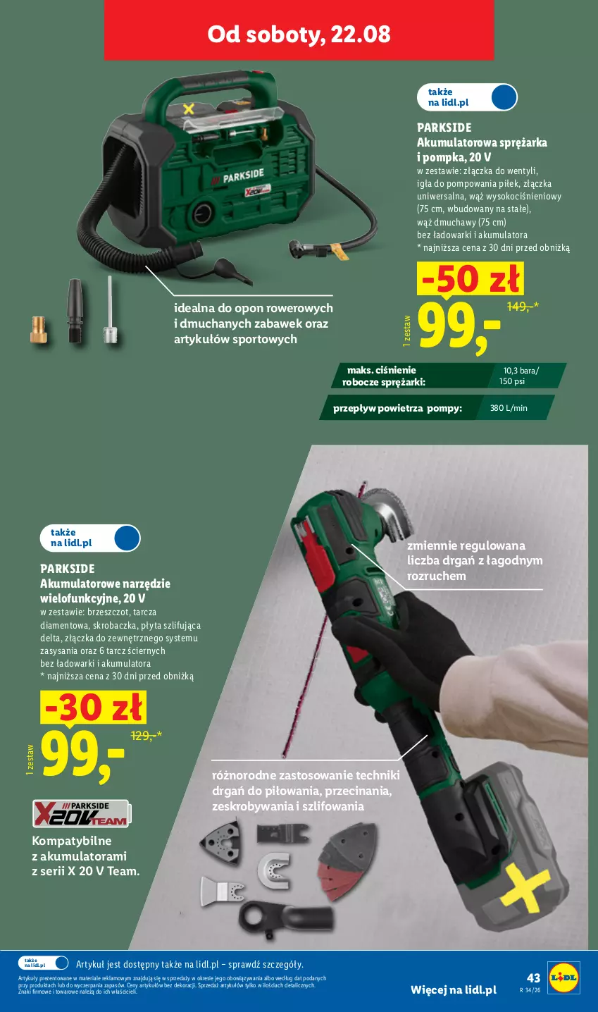 Gazetka promocyjna Lidl - Gazetka ważna od 17.08. do 22.08. - ważna 17.08 do 22.08.2026 - strona 55 - produkty: Akumulator, Koc, Parkside, Płyta, Pompka, Por, Rower, Ser, Skrobaczka, Sok, Sport, Tarcza diamentowa