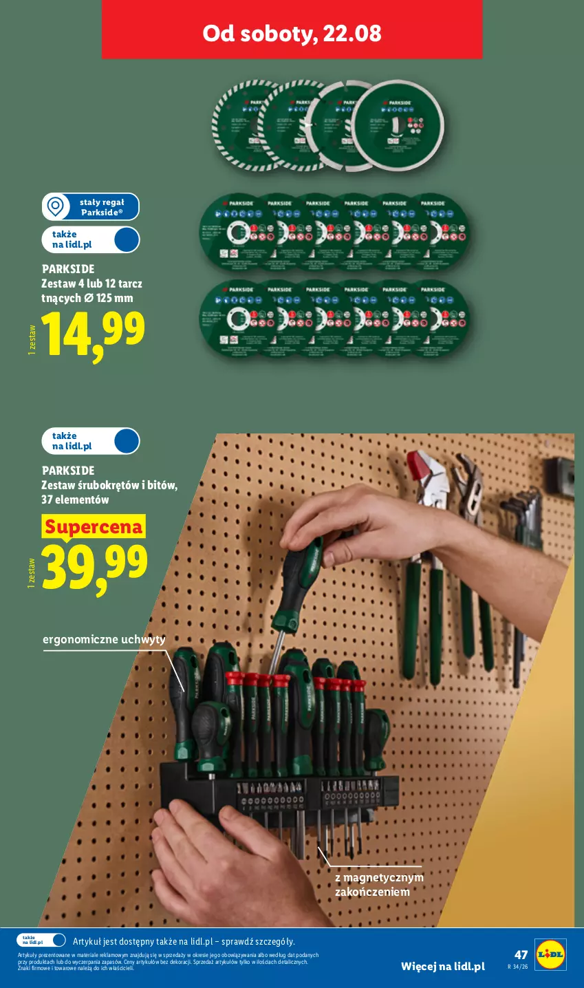 Gazetka promocyjna Lidl - Gazetka ważna od 17.08. do 22.08. - ważna 17.08 do 22.08.2026 - strona 59 - produkty: Parkside, Regał, Uchwyty