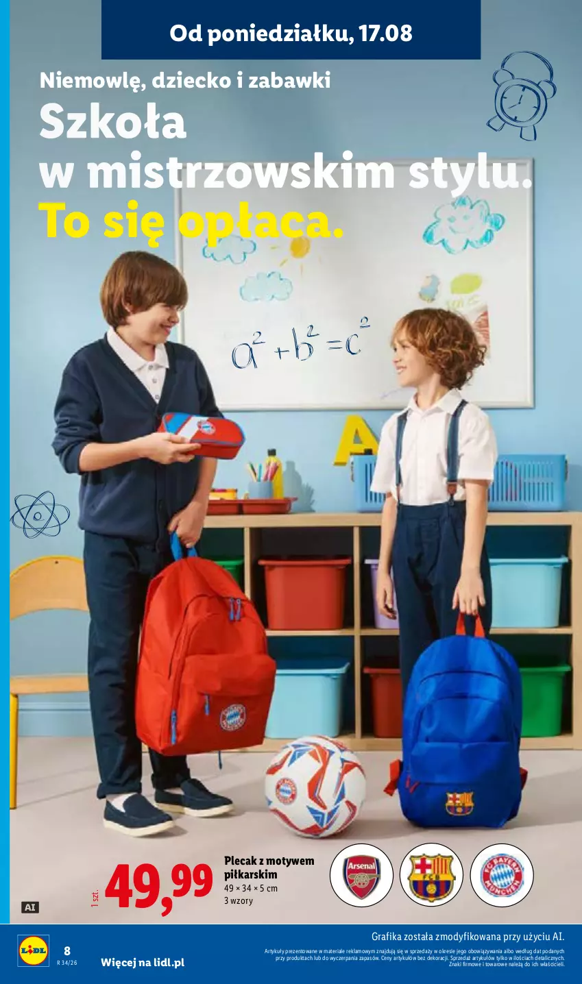 Gazetka promocyjna Lidl - Gazetka ważna od 17.08. do 22.08. - ważna 17.08 do 22.08.2026 - strona 8 - produkty: Gra, Grafika, Plecak