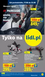 Gazetka promocyjna Lidl - Gazetka ważna od 17.08. do 22.08. - Gazetka - ważna od 22.08 do 22.08.2026 - strona 25 - produkty: Parkside, Odkurzacz, Tarka, Wkręt, Wkrętarka, Pilarka tarczowa, Ogród, Akumulator