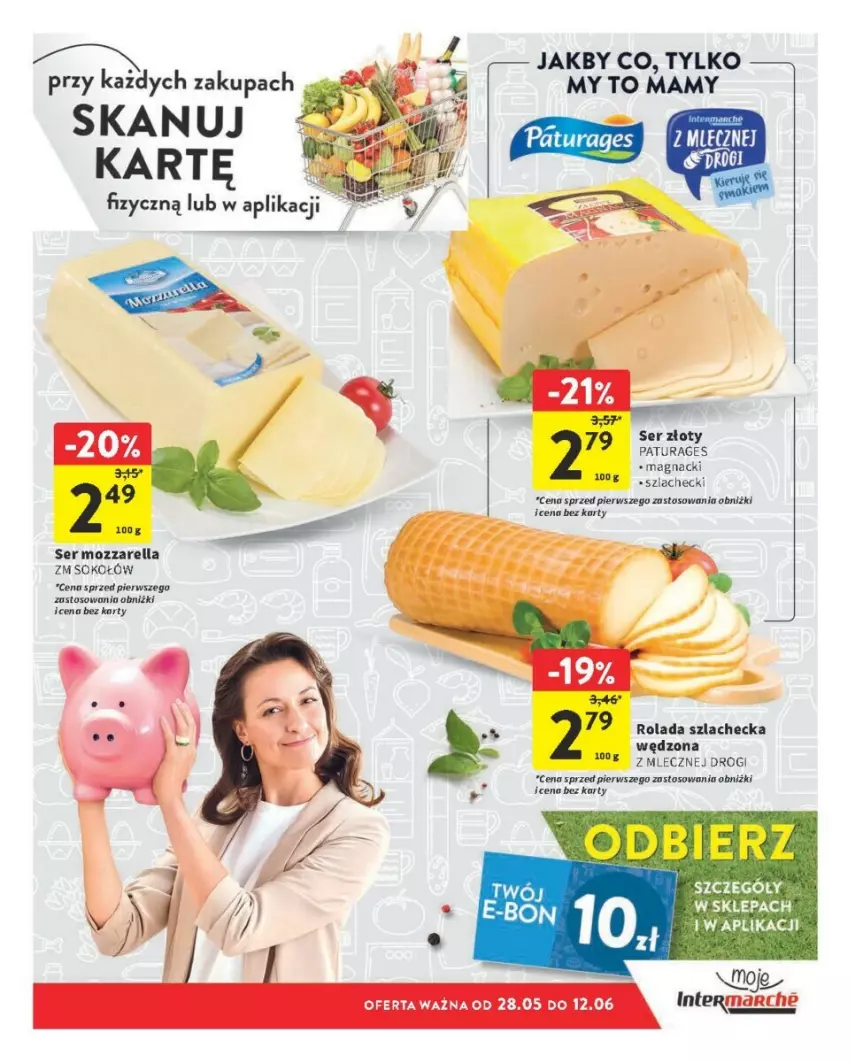 Gazetka promocyjna Intermarche - ważna 28.05 do 12.06.2024 - strona 10 - produkty: Mozzarella, Rolada, Ser, Sok, Sokołów