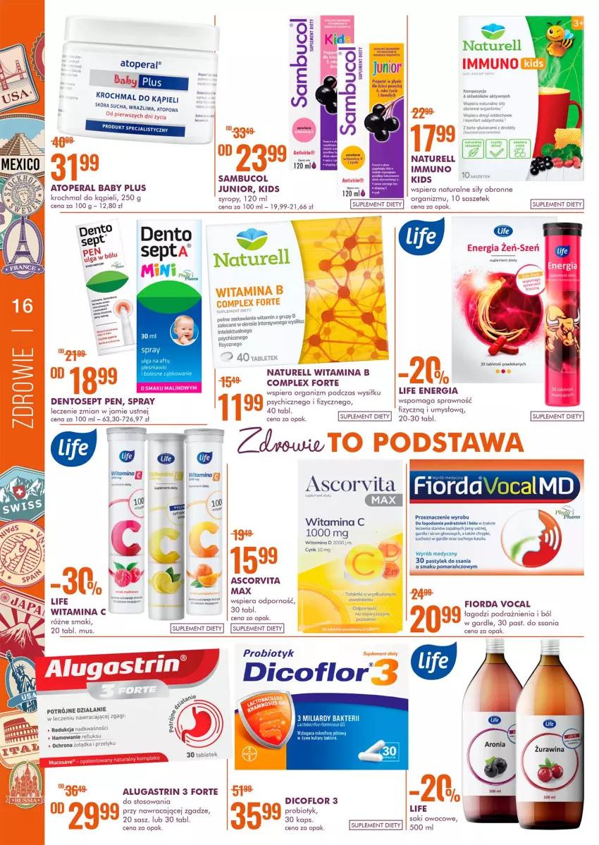 Gazetka promocyjna Super Pharm - Gazetka - ważna 30.09 do 13.10.2021 - strona 16 - produkty: Atoperal, Cynk, Dicoflor, Fiorda, Intel, LG, Mus, Naturell, Por, Probiotyk, Sok, STP, Suplement diety, Syrop, Syropy, Szyny, Tablet, Tago, Top