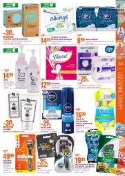 Gazetka promocyjna Super Pharm - Gazetka - Gazetka - ważna od 13.10 do 13.10.2021 - strona 13 - produkty: Nivea Men, Gin, Gra, BIC, Yope, Tropical, Bell, Discreet, Kosmetyki do pielęgnacji, Tampony, Fusion, Venus, Szynka, Always, Podpaski, Gillette, Bielizna, Maszynka, Bella, Maszynka do golenia, Wkładki, Woda, Nivea, LG, Fa