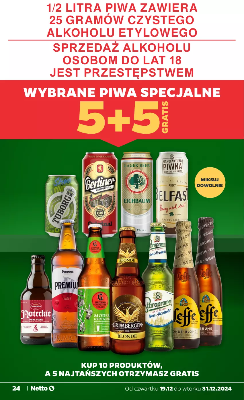 Gazetka promocyjna Netto - Od Piątku Przemysłowa - ważna 27.12 do 31.12.2024 - strona 24 - produkty: Gra, Piwa