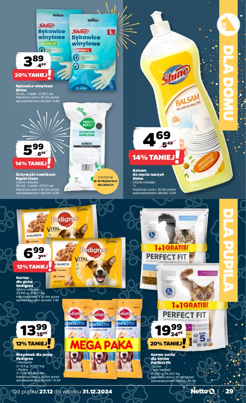 Gazetka promocyjna Netto - Od Piątku Przemysłowa - ważna 27.12 do 31.12.2024 - strona 29 - produkty: Balsam do mycia naczyń, Do mycia naczyń, Pedigree, Rękawice