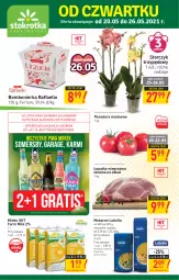 Gazetka promocyjna Stokrotka - Supermarket - Gazetka - ważna od 26.05 do 26.05.2021 - strona 1 - produkty: Piwa, Lubella, Makaron, Gra, Somersby, Bell, Raffaello, Storczyk, Farm Milk, Ferrero, Bella, Karmi, Pomidory, Mleko, Fa