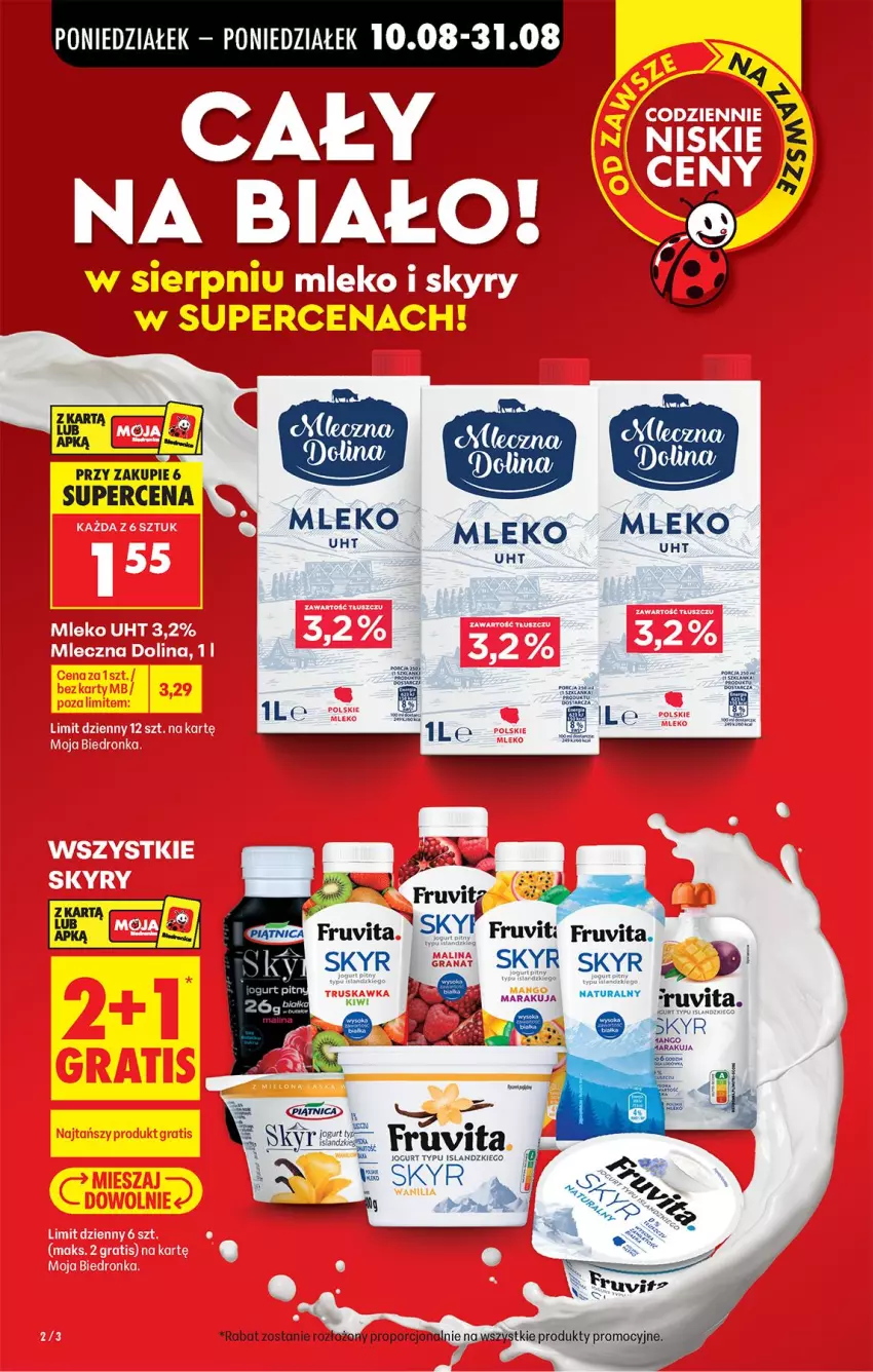 Gazetka promocyjna Biedronka - Od Poniedziałku - ważna 10.08 do 11.08.2026 - strona 2 - produkty: Arnica, Isla, Mleko, Por